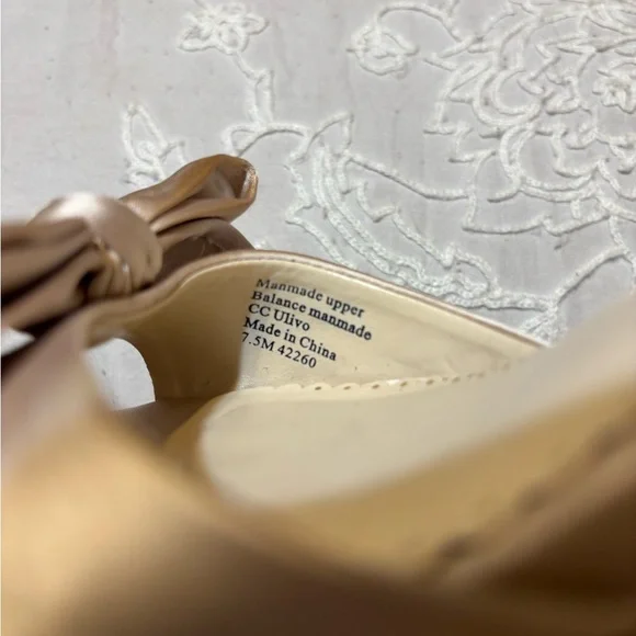 Charter Club Satin Kitty Heel Bow Sandal Size 7.5 - Picture 11 of 13